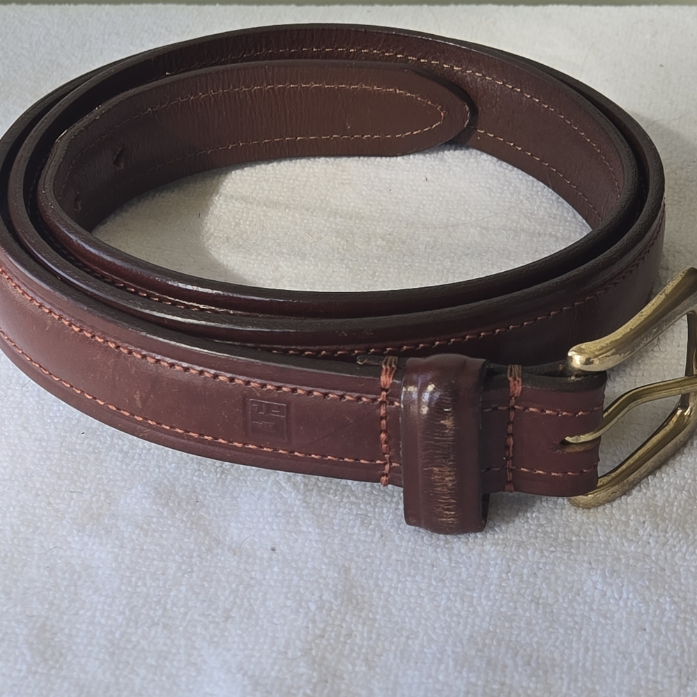 Vintage Chaps Ralph Lauren Thick Leather Belt | Made in Argentina | Sz 42